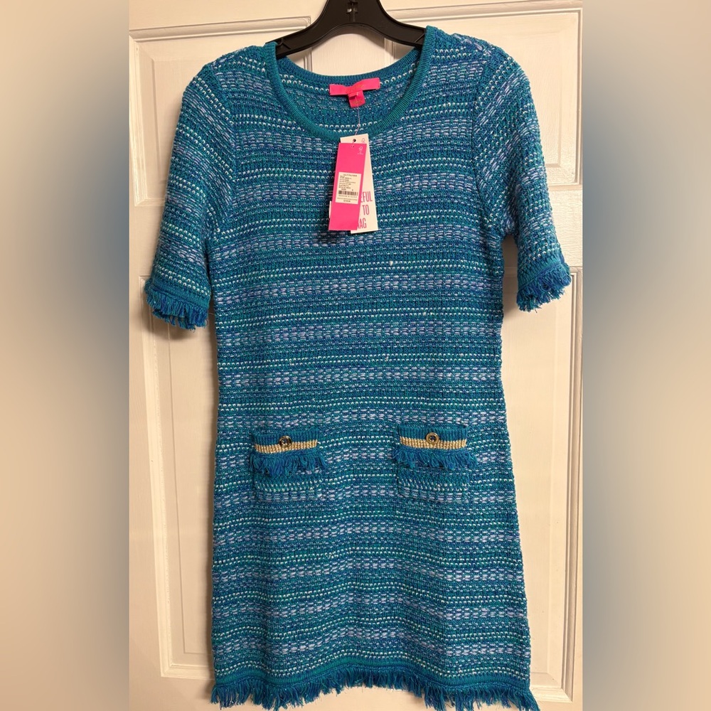 Lilly Pulitzer Blue Grotto Sweater dress Size‎ S NWT